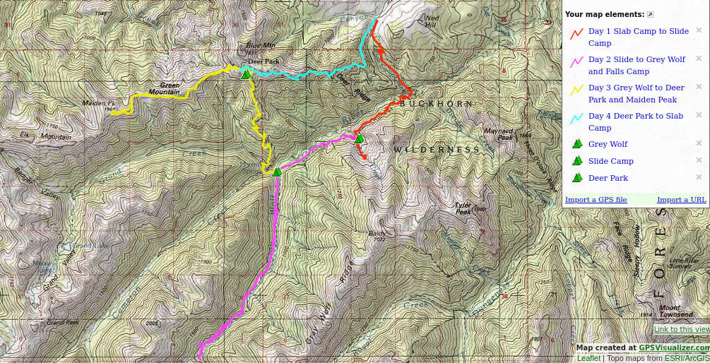 Olympic Mountains Backpack Overview Map